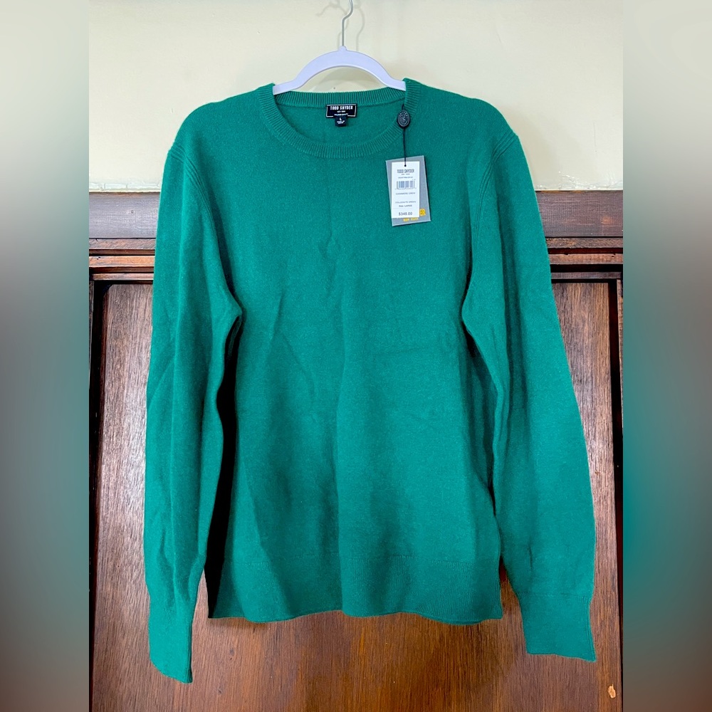 Todd Snyder CASHMERE CREWNECK IN COLLEGIATE GREEN